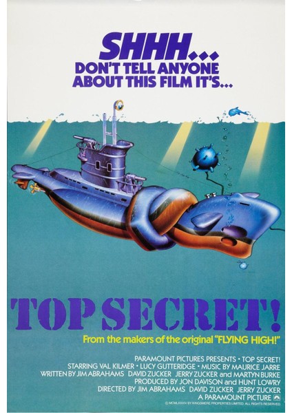 Top Secret! (1984) 1 Afiş - Poster ( Folyo ) - Afiş - POSTER-8290 ( 70 cm x 100 cm )
