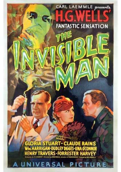The Invisible Man (1933) 1 Afiş - Poster ( Folyo ) - Afiş - POSTER-7285 ( 70 cm x 100 cm )