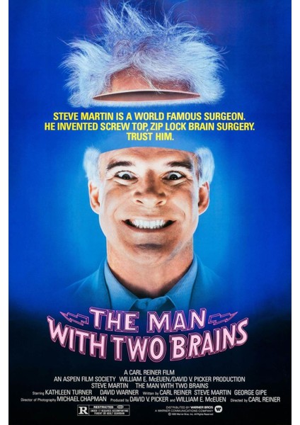 The Man With Two Brains (1983) Afiş - Poster ( Folyo ) - Afiş - POSTER-7558 ( 70 cm x 100 cm )