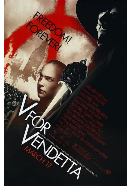 V For Vendetta (2006) 2 Afiş - Poster ( Folyo ) - Afiş - POSTER-8560 ( 70 cm x 100 cm )