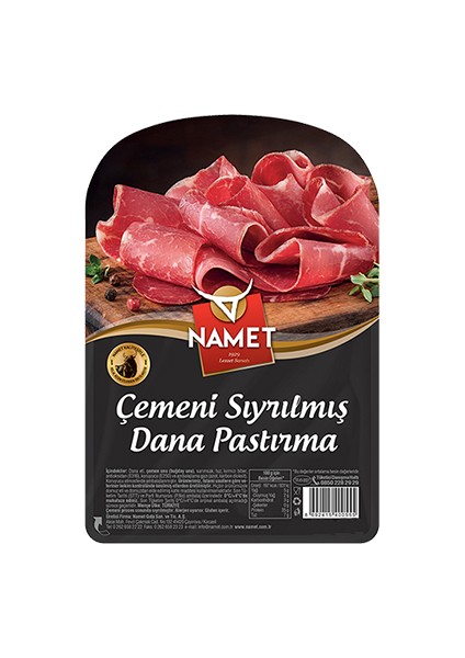 Çemeni Sıyrılmış Dana Pastırma (110 gr) x4 Paket