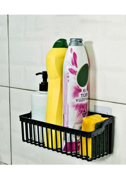 Yapışkanlı Plastik Banyo Rafı İkili Banyo Düzenleyici Duş Rafı Organizer Şampuanlık indirimleri