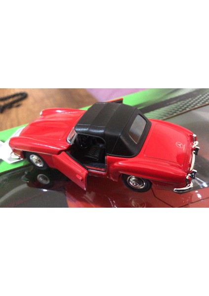 Model Metal Araba 1/36 Çek Bırak 1955 Kırmızı Mercedes Benz 190SL fırsatları