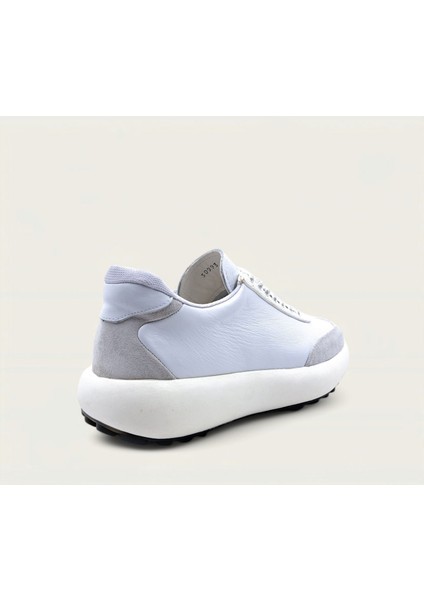 M21257 Deri Erkek Beyaz Sneaker Ayakkabı