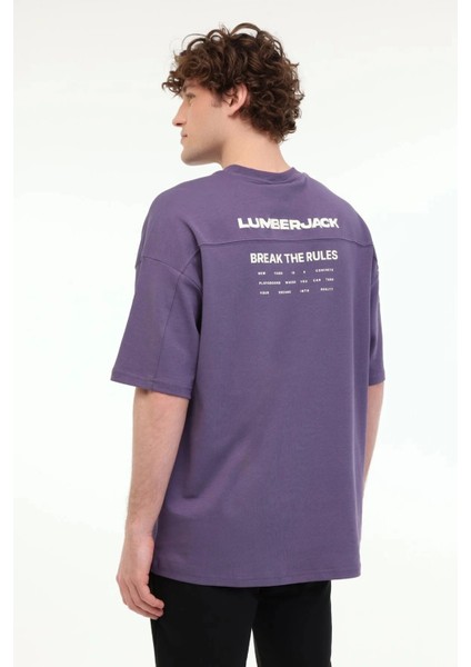 Franco 11FF10 0 Yaka Erkek Tshirt - Mor