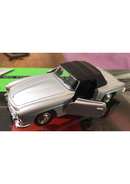 Model Metal Araba 1/36 Çek Bırak 1955 Gri Mercedes Benz 190SL fırsatları