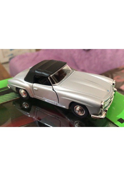 Model Metal Araba 1/36 Çek Bırak 1955 Gri Mercedes Benz 190SL indirimleri
