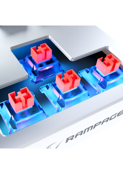 Yoru Tkl Beyaz/gri Type-C Bağlantılı Outemu Red Swich Q Mekanik Gaming Oyuncu Klavye Rgb