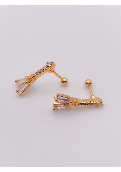 Cerrrahi Çelik Zirkon Taşlı Eyfel Tragus Helix Piercing (1ADET)