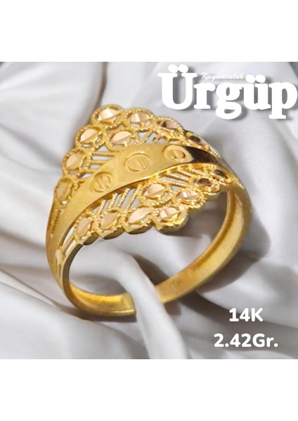 14 Ayar 2.42 Gram Altın Kalemli Yüzük