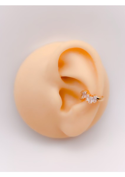 Baget Taşlı Sıkıştırma Kıkırdak Küpe ( Earcuff ) Piercing (1ADET)