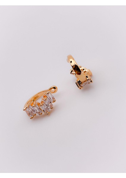 Baget Taşlı Sıkıştırma Kıkırdak Küpe ( Earcuff ) Piercing (1ADET)