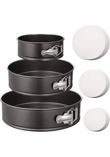 3lü Kelepçeli Kek Kalıbı Seti 18CM 20CM 22CM fiyatları