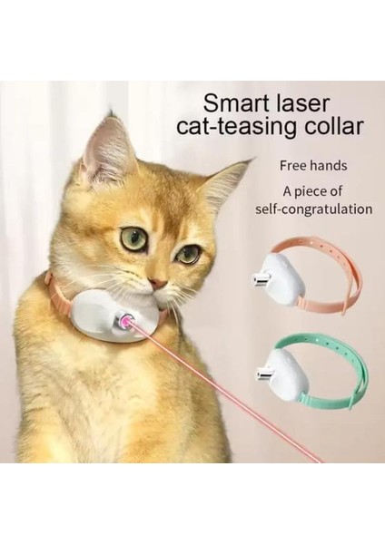 Akıllı Lazer Kedi Tasması – Otomatik Hareketli Işıklı Kedi Oyuncağı, USB Şarjlı fiyatları