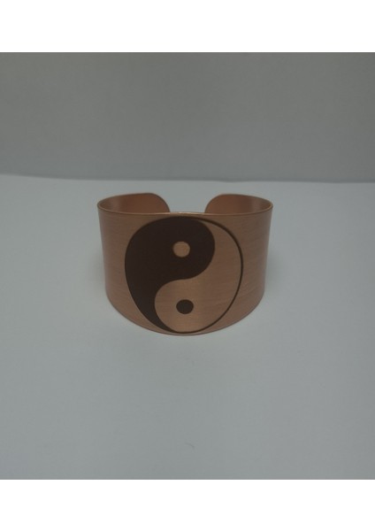 Ying Yang Motifli Bakır Kelepçe TRMB0014