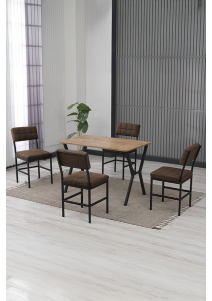 Dubai Mutfak Masa Sandalye Takımı 4 Kişilik Masa Takımı Yemek Odası Masa Takımı Ceviz fiyatları