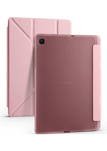 Apple iPad 8.nesil 10.2 Tablet Kılıf Uyku Modlu Kalem Bölmeli Katlananır Standlı Darbe Korumalı Kapak