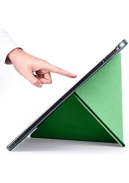 Galaxy Tab S6 Lite Tablet Kılıf Uyku Modlu Kalem Bölmeli Katlananır Standlı Darbe Korumalı Kapak