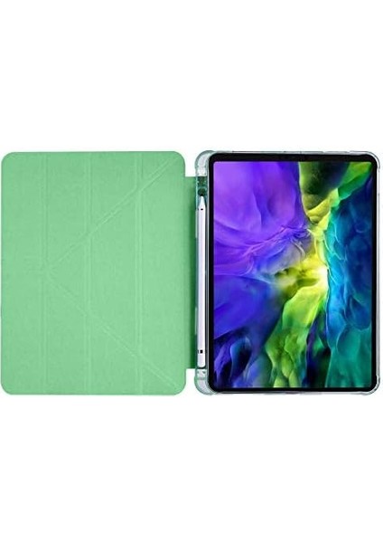 Galaxy Tab S6 Lite Tablet Kılıf Uyku Modlu Kalem Bölmeli Katlananır Standlı Darbe Korumalı Kapak