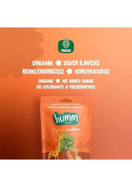 Nessiworld Humm Organik Vegan Portakallı Kurabiye 55 gr fiyatları
