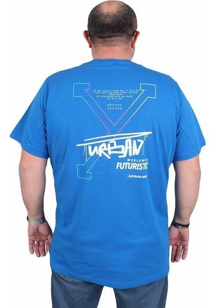 Erkek Büyük Beden Sıfır Yaka Tişört Urban 25142 Saks fiyatları