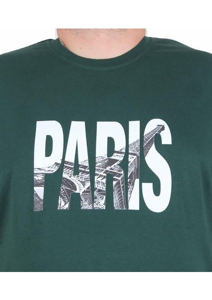 Erkek Büyük Beden Sıfır Yaka Tişört Paris 25179 Neftı fiyatları