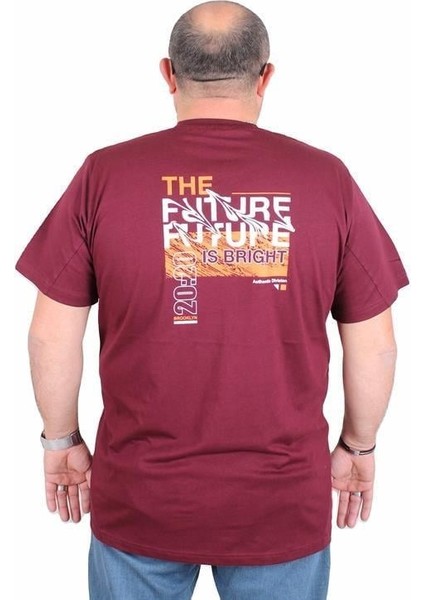 Erkek Büyük Beden Sıfır Yaka Tişört The Future 25138 Murdum fiyatları
