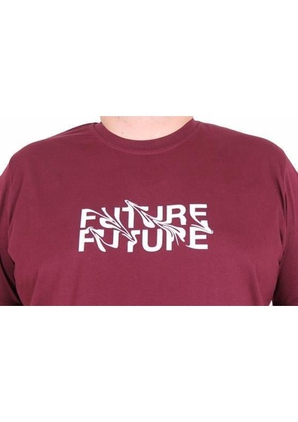 Erkek Büyük Beden Sıfır Yaka Tişört The Future 25138 Murdum modelleri