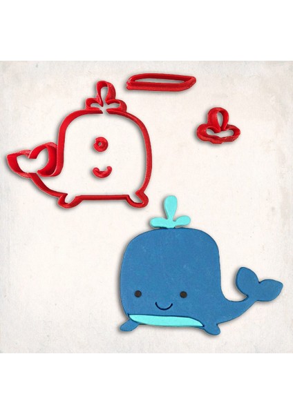 Bebek Balina Detay Kurabiye Kalıp Seti 5’li