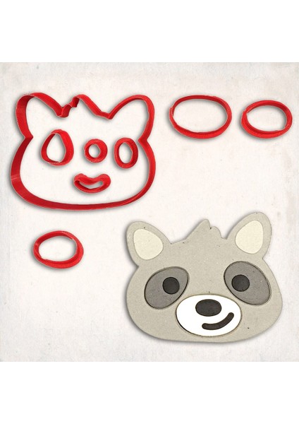 Rakun Detay Kurabiye Kalıp Seti 8 Parça