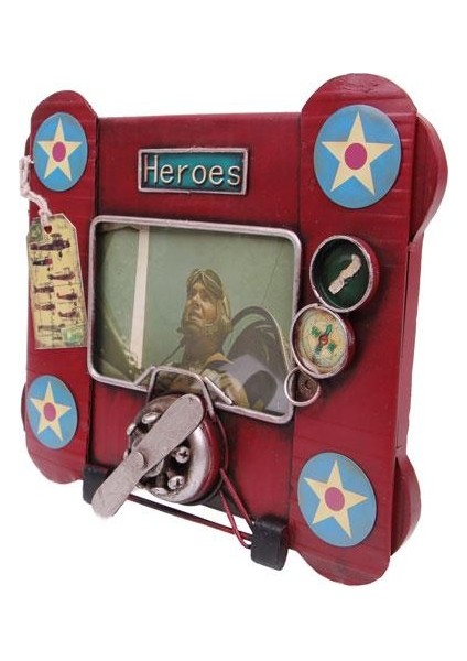 Dekoratif Metal Çerçeve Uçak Temalı Vintage Hediyelik modelleri