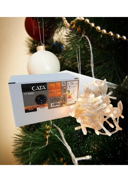 Beyaz 10 mt Eklenebilir Süsleme (100 Ledli)