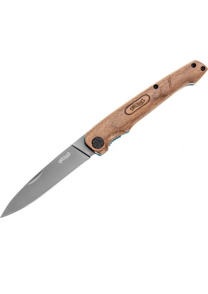 Walther Bwk1 Katlanır Cep Çakısı Ahşap Saplı Deri Kılıflı