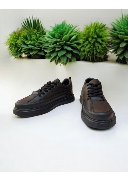 Erkek Siyah Günlük Hafif Nefes Alabilen Ortopedik Yürüyüş Spor Ayakkabı Sneaker fiyatları
