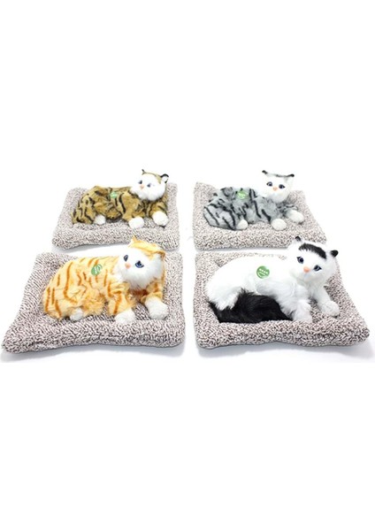 Ses Çıkaran Yastıkda Kedi Dekoratif Hediyelik