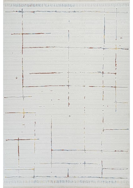 Halı Origami 6942 Beyaz Multi Yumuşak Dokulu Iskandinav Desenli Halı