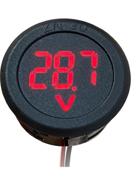 Yuvarlak Dc Voltmetre 4‑100 v Panel Led