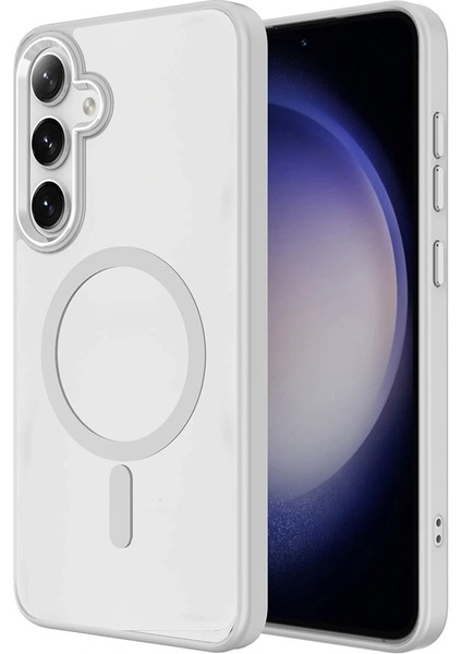 Galaxy S25 Kılıf Magsafe Şarj Özellikli Redclick Krom Magsafe Silikon Kapak