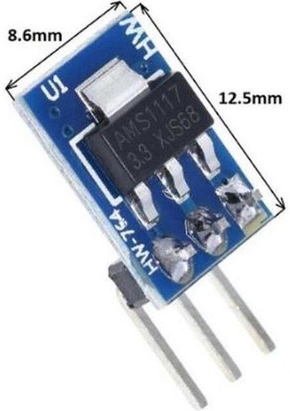 Ams1117 3.3 v Regülatör Kartı 3v3 Step- Down Güç Kaynağı Modülü Dikey modelleri