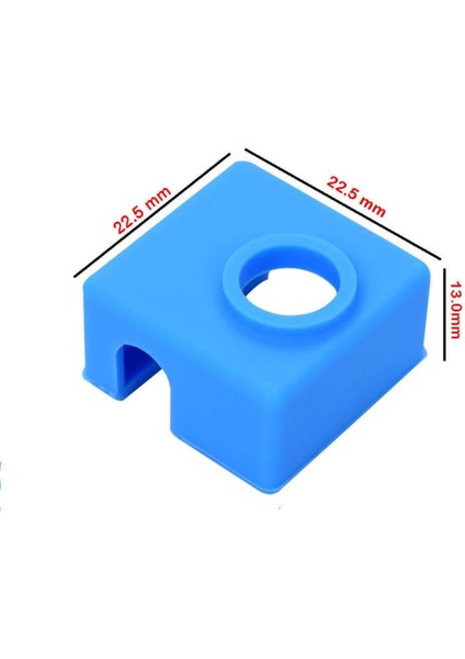 2 Adet 3d Yazıcı E3d-v6 Mk8 / Mk9 Alüminyum Isıtıcı Blok Silikon Kılıfı - Mavi
