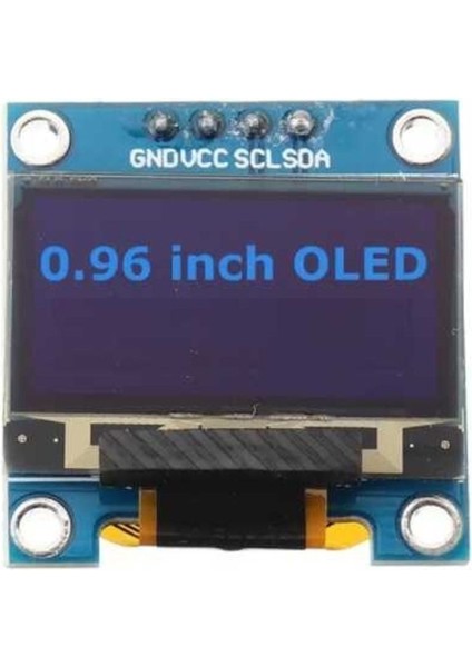0.96 Inch 128x64 I2c Oled Display Ssd1306 Arduino Mavi - Sarı