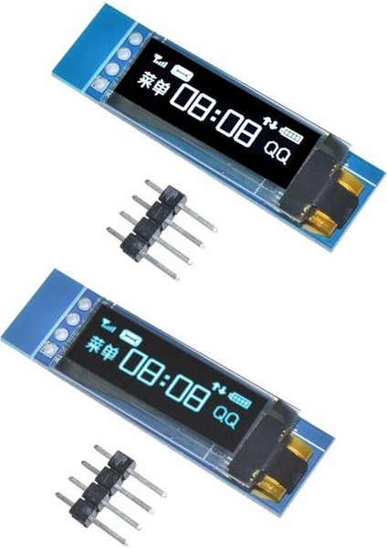 0.91 Inch Oled Ekran I2c 128×32 Ssd1306 – Ince Mini Display Mavi Arduino