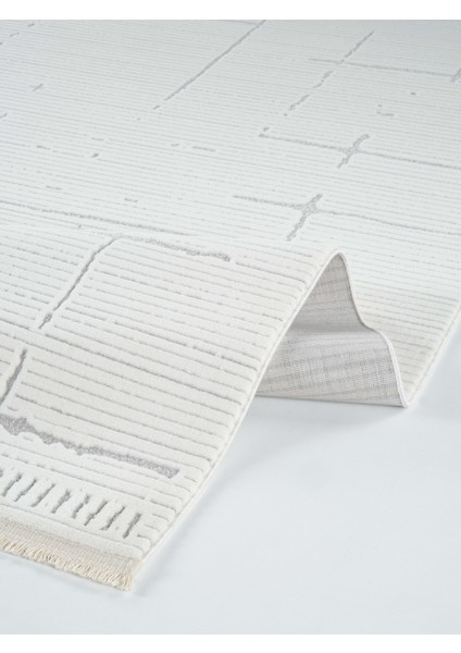 Halı Origami 6941 Beyaz Gri Yumuşak Dokulu Iskandinav Desenli Halı fiyatları