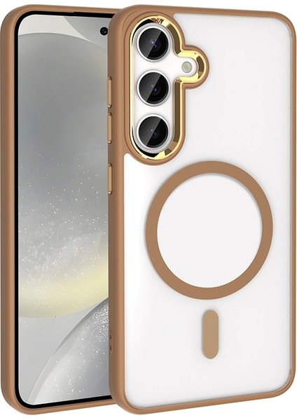Galaxy S25 Kılıf Magsafe Şarj Özellikli Redclick Krom Magsafe Silikon Kapak