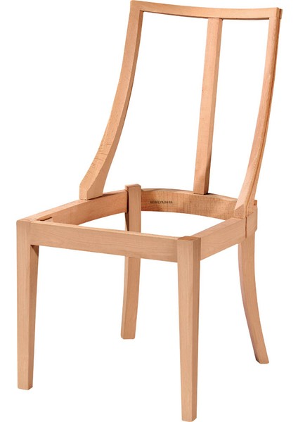 Ümraniye Sandalye Modern Cilasız Ham Ahşap