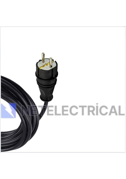 Kauçuk 2'li Topraklı Grup Priz Uzatma Kablosu 45 Metre 3x1.5 Mm² Ttr Siyah Kablolu modelleri
