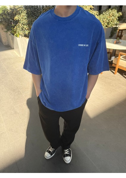 Essence Of Life Basic T-Shirt - Mavi