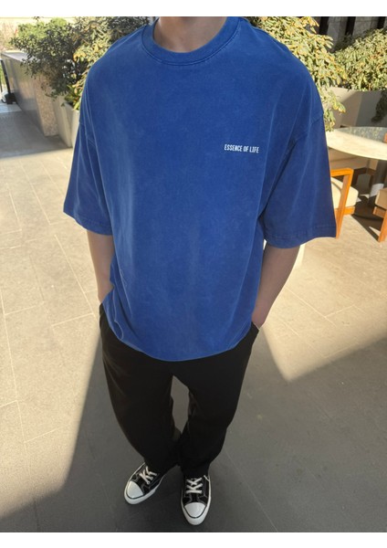 Essence Of Life Basic T-Shirt - Mavi