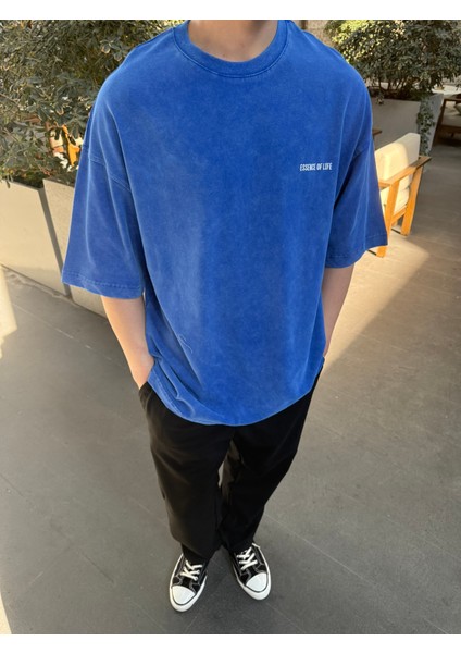 Essence Of Life Basic T-Shirt - Mavi