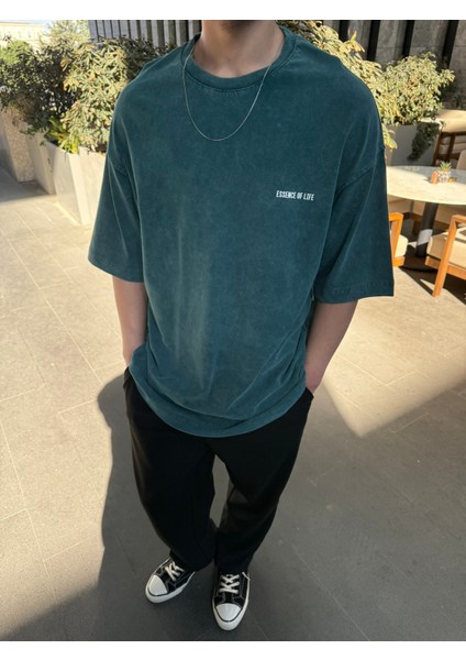 Essence Of Life Basic T-Shirt - Yeşil